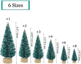 img 2 attached to Orgrimmar 24 PCS Mini Christmas Trees - Artificial Sisal Trees with Snow Frost Ornaments and Wooden Bases for Home Party Decoration - Available in 6 Sizes