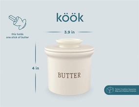 img 1 attached to 🧈 Ceramic Speckled French Butter Keeper: A Stylish Way to Preserve Fresh Butter