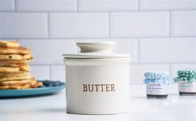 img 3 attached to 🧈 Ceramic Speckled French Butter Keeper: A Stylish Way to Preserve Fresh Butter