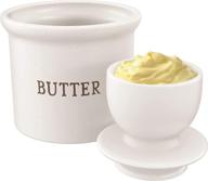 🧈 ceramic speckled french butter keeper: a stylish way to preserve fresh butter логотип