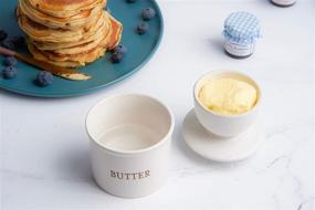 img 2 attached to 🧈 Ceramic Speckled French Butter Keeper: A Stylish Way to Preserve Fresh Butter