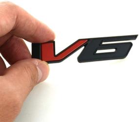 img 2 attached to Red Black 3D Emblem Decal Sticker Badge Nameplate Replacement for 17-20 Canyon Colorado PC V6