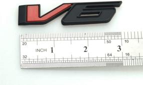 img 1 attached to Red Black 3D Emblem Decal Sticker Badge Nameplate Replacement for 17-20 Canyon Colorado PC V6