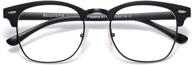 👓 sojos sj5018: retro semi rimless blue light blocking glasses - half horn rimmed eyeglasses for eye protection logo