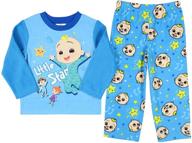 👶 cocomelon jj little star toddler boys' long sleeve pajama shirt and pants set logo