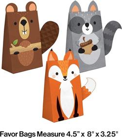 img 2 attached to 🎉 Colorful Creative Converting Wild One Woodland Paper Treat Bags, Pack of 8 - Perfect for Parties and Events