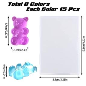 img 3 attached to Colorful Resin Fillers: SANNIX 120 Pcs Candy Gummy Bear Charms for Nail Art, DIY Crafting, Slime, and Jewelry Making