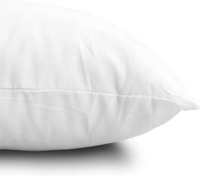 img 2 attached to 🛋️ Edow Set of 2 Lightweight Down Alternative Polyester Throw Pillow Inserts, Couch Cushion, Sham Stuffer, Machine Washable - White, 18x18