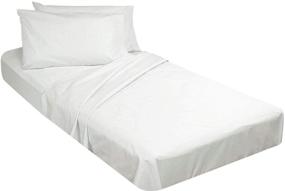 img 4 attached to 🛏️ Cotton Cot Sheets 4 Piece Set - Fitted Cot Sheet for Narrow Twin/Cot Size/RV Bunk/Guest Bed Replacement/30 x 75" Mattress/Camping Cot, White Solid