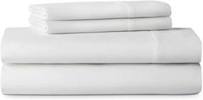 img 3 attached to 🛏️ Cotton Cot Sheets 4 Piece Set - Fitted Cot Sheet for Narrow Twin/Cot Size/RV Bunk/Guest Bed Replacement/30 x 75" Mattress/Camping Cot, White Solid