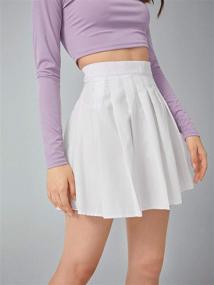 img 1 attached to SheIn Womens Pleated Skater Tennis