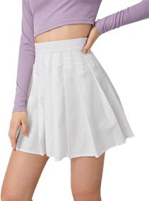 img 4 attached to SheIn Womens Pleated Skater Tennis