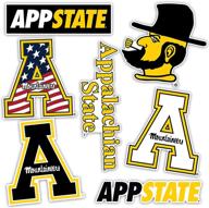 appalachian app state university yosef sticker: vinyl decal for laptop, water bottle, car, scrapbook - type 2 sheet logo