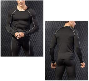 img 2 attached to LANBAOSI Sleeve Compression Shirts Pants Men's Clothing for Active