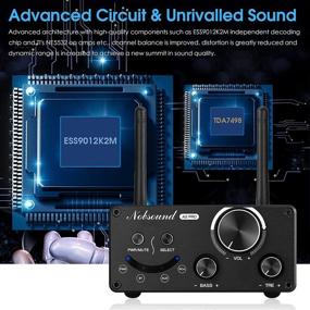 img 1 attached to 🔊 Enhanced Nobsound A2 PRO - HiFi Bluetooth 5.0 Digital Amplifier Bass Amp with Long Range Dual Antenna (130W×2)