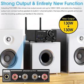 img 2 attached to 🔊 Enhanced Nobsound A2 PRO - HiFi Bluetooth 5.0 Digital Amplifier Bass Amp with Long Range Dual Antenna (130W×2)
