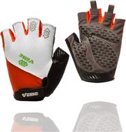 vebe unisex cycling gloves - mountain bike gloves with breathable design and 5mm shock absorbing pad logo