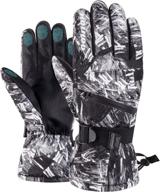 gloves waterproof weather touchscreen snowboard logo