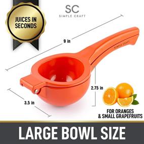 img 2 attached to 🍋 High-Quality Lemon Squeezer - Single Bowl Citrus Juicer - Convenient Handheld Manual Juicer Effortlessly Saves Time and Effort | Suitable for Oranges