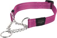 🐶 highly durable rogz utility extra large reflective lumberjack obedience half-check dog collar - 1-inch logo