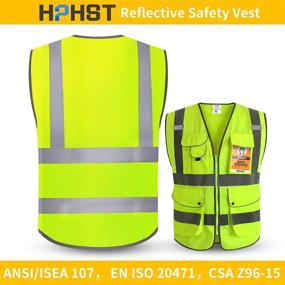 img 2 attached to 👷 High-Visibility HPHST Reflective Construction Vest with Multiple Pockets