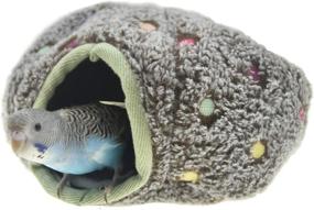img 2 attached to 🐦 Winter Warm Bird Nest House: Small Animal Hamster Pumpkin Parrot Hanging Tent Bed - Ideal for Parakeet, Cockatiel, Conure, Cockatoo, Lovebird - MuYaoPet