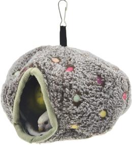 img 3 attached to 🐦 Winter Warm Bird Nest House: Small Animal Hamster Pumpkin Parrot Hanging Tent Bed - Ideal for Parakeet, Cockatiel, Conure, Cockatoo, Lovebird - MuYaoPet