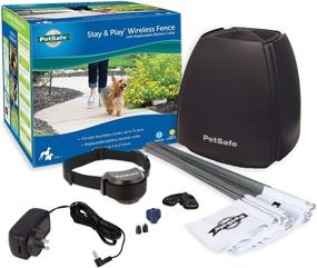 img 4 attached to Беспроводной забор для собак и кошек - PetSafe Stay & Play с аккумулятором в ошейнике - охватывает 3/4 акра - водонепроницаемый ошейник, звук и статика - от родительской компании INVISIBLE FENCE.