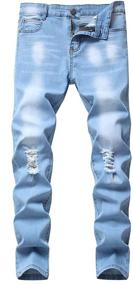 img 4 attached to 👖 NEWSEE Skinny Ripped Distressed Stretch Boys' Apparel and Denim Jeans