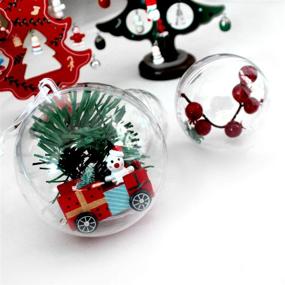 img 1 attached to 🎄 StillCool Clear Fillable Plastic Ornaments for Christmas Baubles - Pack of 12 (80mm - Carton Packaging)