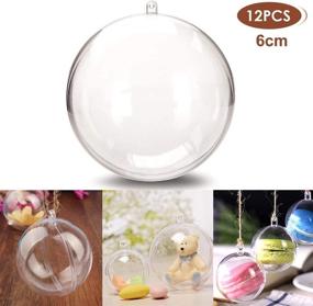 img 3 attached to 🎄 StillCool Clear Fillable Plastic Ornaments for Christmas Baubles - Pack of 12 (80mm - Carton Packaging)