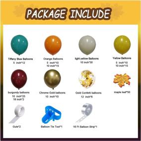 img 2 attached to BONROPIN189PCS Thanksgiving Balloons Kit，Maple Decorations