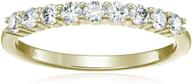 vir jewels 0.50 carat total weight (cttw) 14k yellow gold diamond wedding band - 9 round stones in prong setting logo