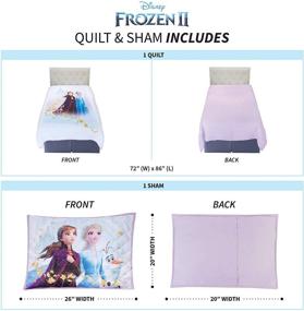 img 2 attached to 🛏️ Frozen 2 Microfiber Pillow Sham and Quilt Set for Kids by Franco NS2188 - Super Soft Bedding for Twin/Full Size - 72"x86