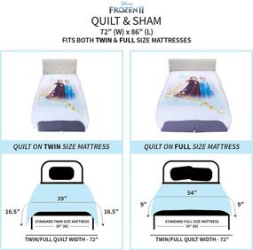 img 1 attached to 🛏️ Frozen 2 Microfiber Pillow Sham and Quilt Set for Kids by Franco NS2188 - Super Soft Bedding for Twin/Full Size - 72"x86