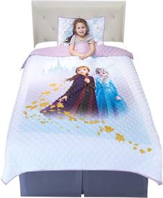 img 4 attached to 🛏️ Frozen 2 Microfiber Pillow Sham and Quilt Set for Kids by Franco NS2188 - Super Soft Bedding for Twin/Full Size - 72"x86