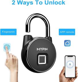img 3 attached to Smart Keyless Bluetooth Fingerprint Padlock - High-Security Anti-Theft Lock for Android and iOS - Ideal for Gym, Backpack, School, Fence, and Storage