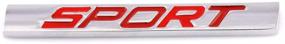 img 3 attached to Styling Nameplate Sticker Decoration Silver Red
