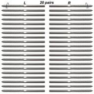 🔩 lulultn 20 pairs right & left swage lag screws - t316 stainless steel cable railing kit hardware for 1/8" cable railing system: ultimate quality and durability logo