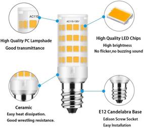 img 2 attached to 💡 5W Warm White 2700K C7 LED Light Bulb with E12 Base - Equivalent to 40W Incandescent Bulbs, 110V-120V