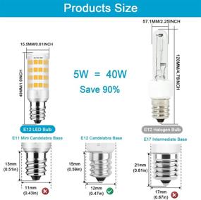 img 3 attached to 💡 5W Warm White 2700K C7 LED Light Bulb with E12 Base - Equivalent to 40W Incandescent Bulbs, 110V-120V