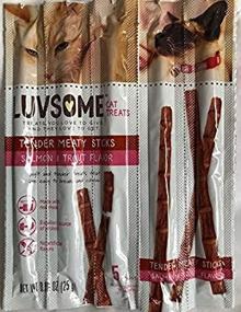 img 1 attached to 🐟 Luvsome Salmon & Trout Tender Meaty Cat Treats - 1-Pack with 5 Individually Wrapped Sticks