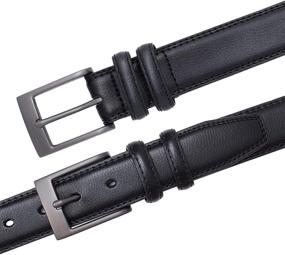 img 2 attached to High-Quality Genuine Leather Belts: Timeless Business Men's Accessories