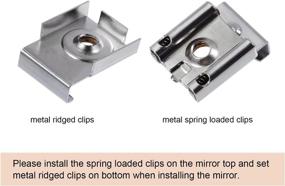 img 1 attached to 🪞 Securely Hang Unframed Mirrors with 2 Sets (8 Pieces) of Spring Loaded Mirror Hanger Clips Including Rawl Plugs and Screws
