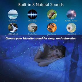 img 3 attached to 🌟 Star Projector, LED Night Light Sound Machine with White Noise, 8 Soothing Sounds, 10 Light Modes, Music Speaker, Timer, Adjustable Brightness - Sleep Therapy for Baby Nursery, Kids, Adults Bedroom