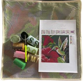 img 3 attached to 🕊️ Vibrant Hummingbird Latch Hook Craft Kit: Create Stunning 16'' X 16'' Tapestry Rugs with this DIY Carpet Embroidery Needlework Set