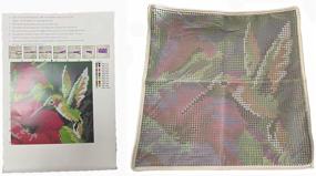 img 1 attached to 🕊️ Vibrant Hummingbird Latch Hook Craft Kit: Create Stunning 16'' X 16'' Tapestry Rugs with this DIY Carpet Embroidery Needlework Set