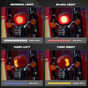 img 2 attached to NTHREEAUTO Красный LED задний фонарь: Завершающее обновление для 🔴 Harley Road King, Sportster XL1200C, Fat boy и других моделей!