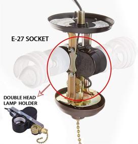 img 2 attached to ⚡️ Bronze ZE-109m Pull Switch Zing Ear ZE-310D Lamp Holder with Ceiling Fan Light (660W)