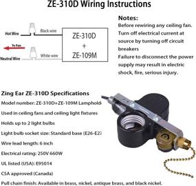 img 3 attached to ⚡️ Bronze ZE-109m Pull Switch Zing Ear ZE-310D Lamp Holder with Ceiling Fan Light (660W)